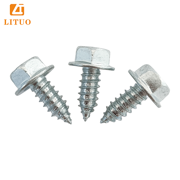 Zinc self tapping big flange hex head screw without washer
