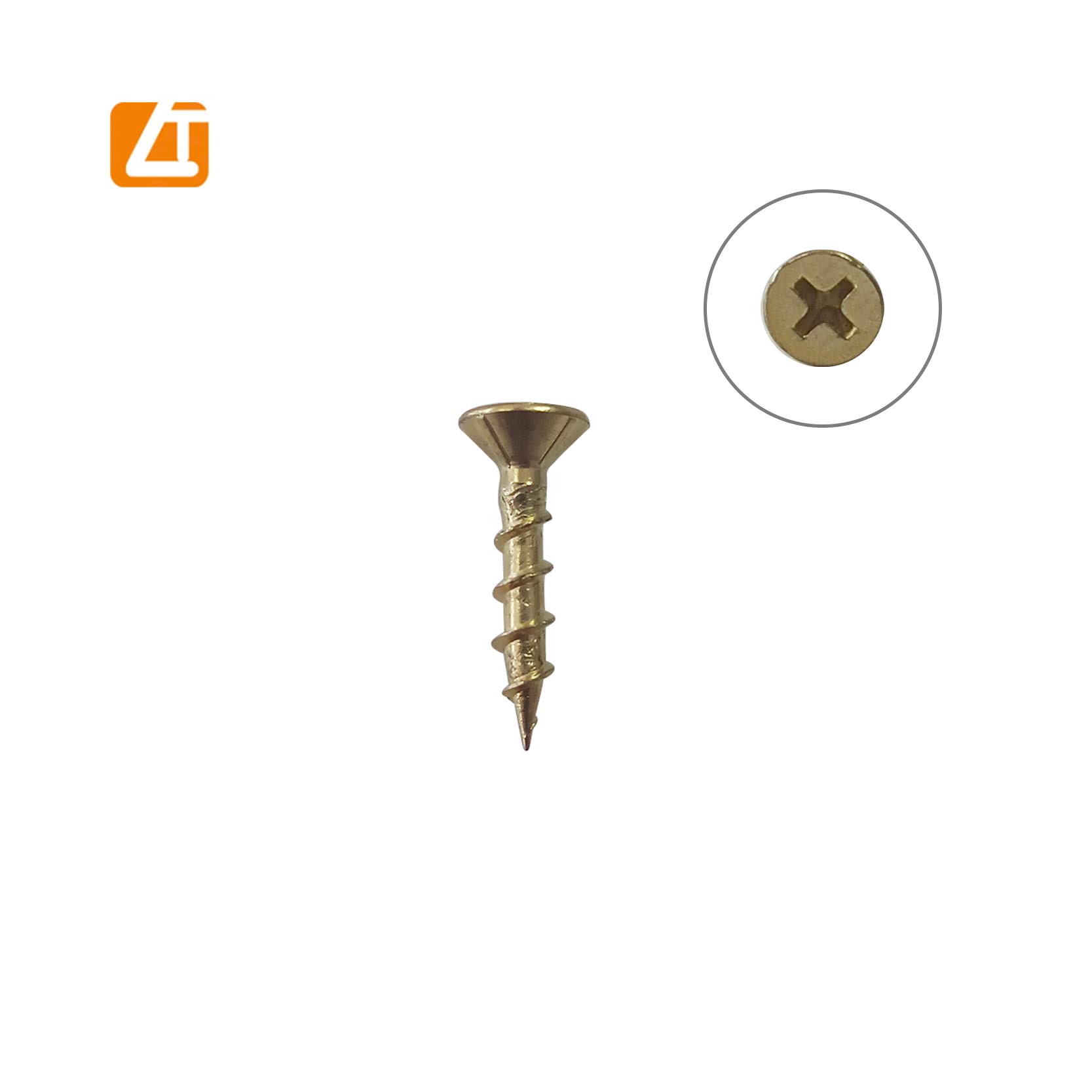 yellow zinc csk head self tapping screw