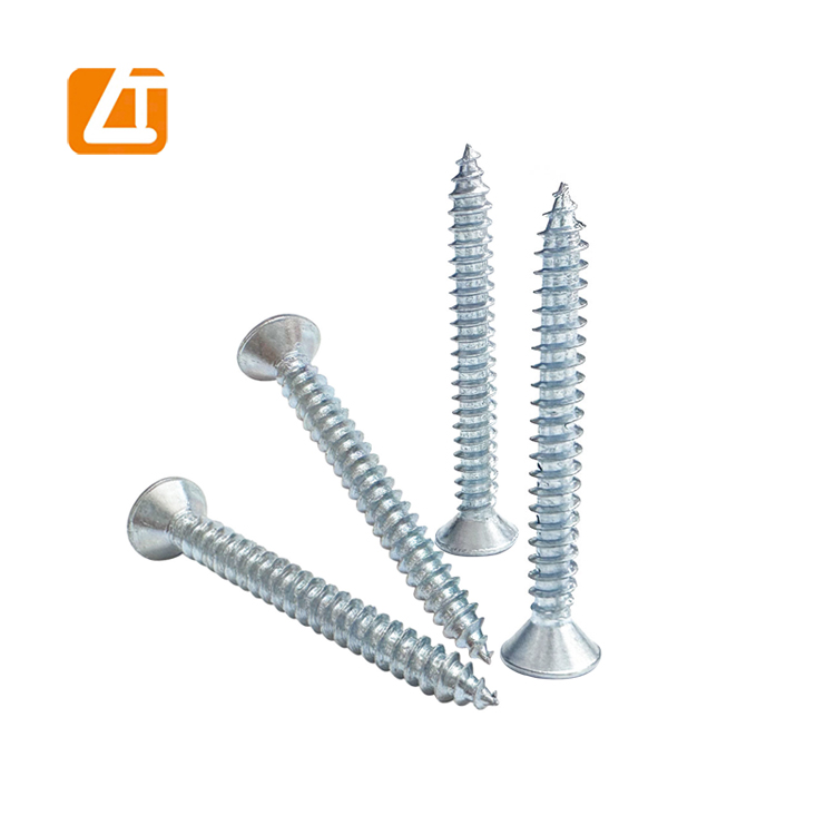 zinc plated countersunk self tapping screw csk head screw