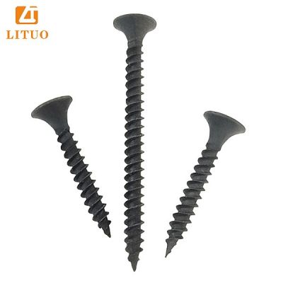 Black phosphated drywall self tapping screw for gypsum board wall DIN 18182 