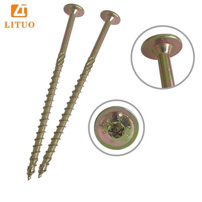 big flat round head deck screw timber screw with torx star drive for outdoor wood construction